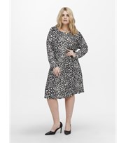 ONLY Curves Black Leopard Print Shift Dress